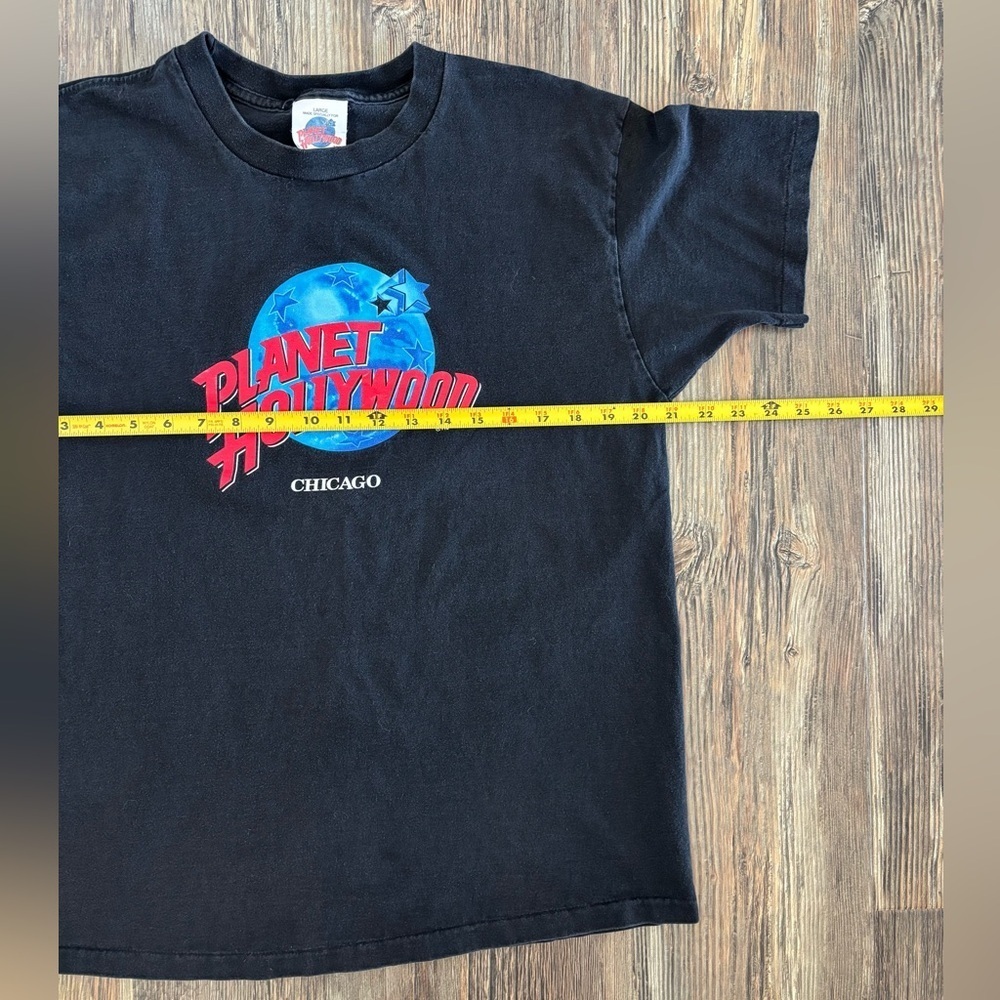 Vtg 90s Planet Hollywood Chicago Tee Shirt Mens Lg Black Single Stitch USA Made - Picture 5 of 7